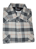 Flame Resistant Western Silver Line Plaid Snap Shirt