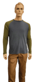 Flame Resistant Inherent Lightweight Baseball Shirt Charcoal/Moss