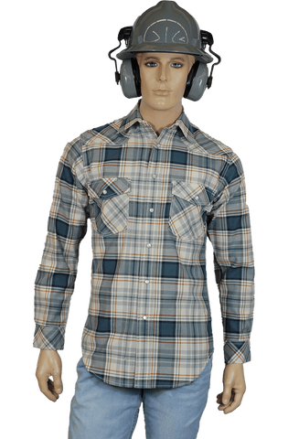 Flame Resistant Western Bering Plaid Snap Shirt