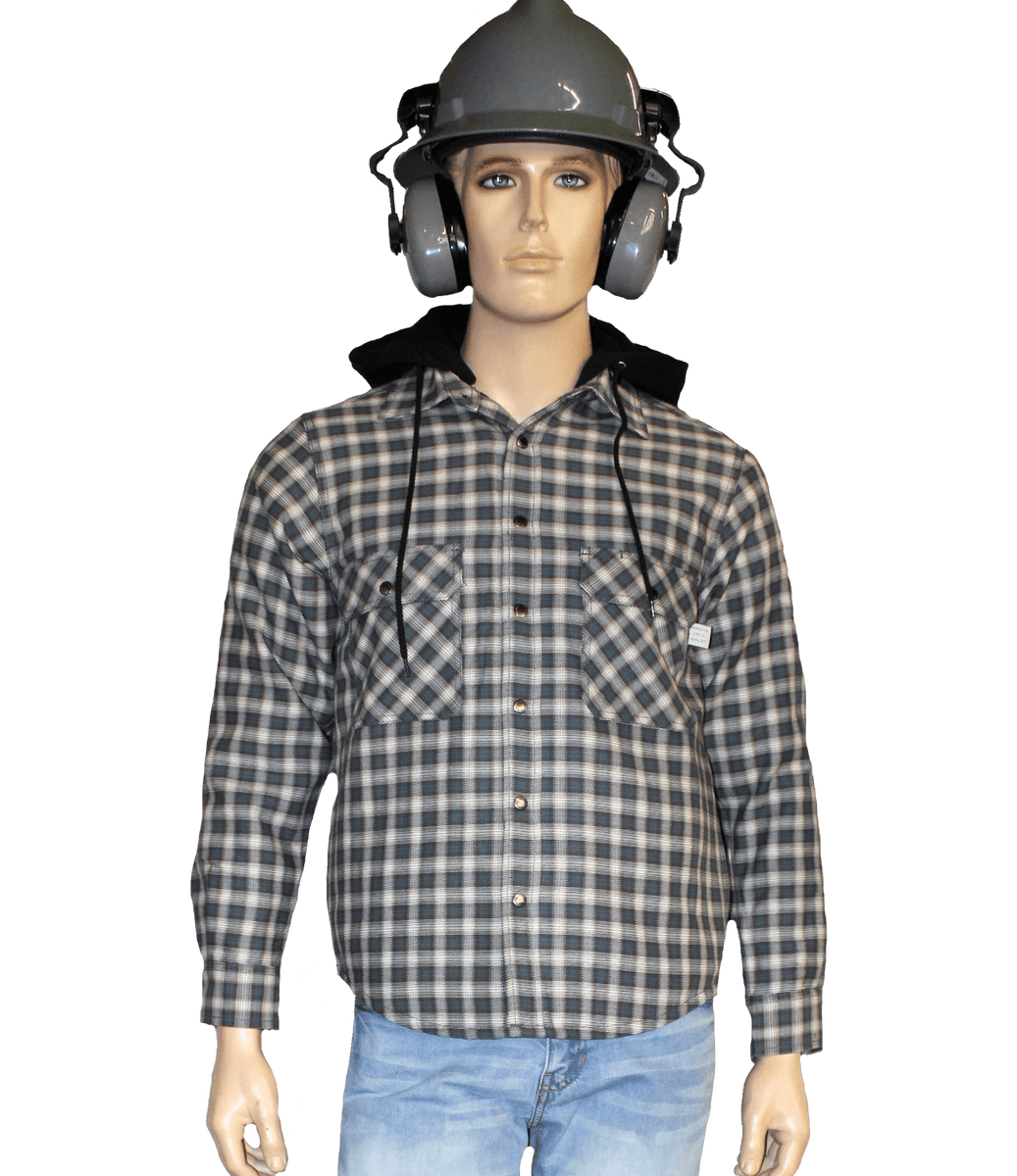 Flame Resistant Blue Plaid Snap Shirt Jacket – Oil and Gas Safety