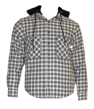 Flame Resistant Blue Plaid Snap Shirt Jacket