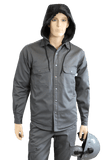 Flame Resistant Charcoal Snap Shirt Jacket