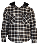 Flame Resistant Espresso Plaid Snap Shirt Jacket
