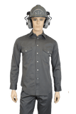Flame Resistant Western Stonewash Snap Shirt Charcoal