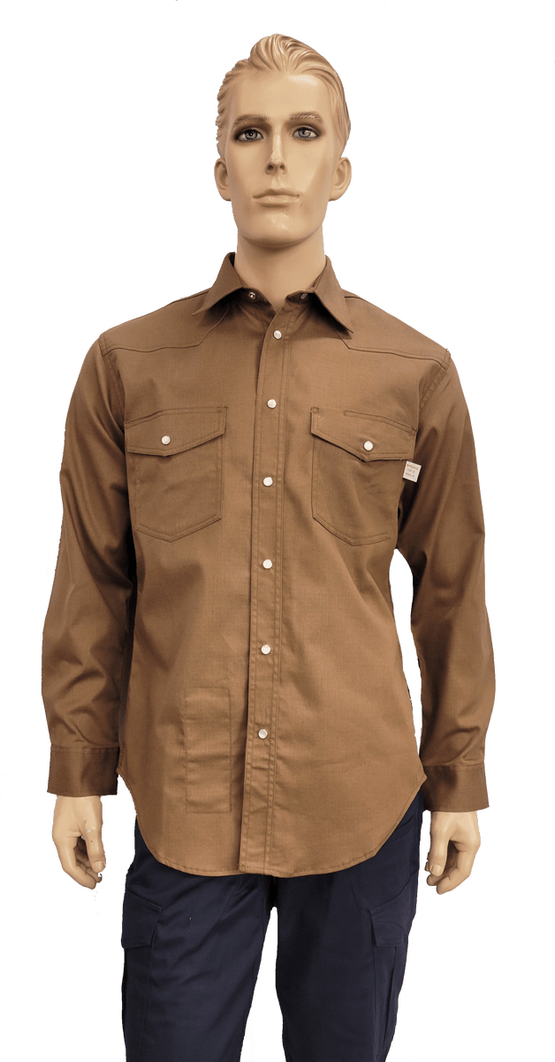 Flame Resistant Ripstop Snap Shirt Grizzly Bear – Oil and Gas