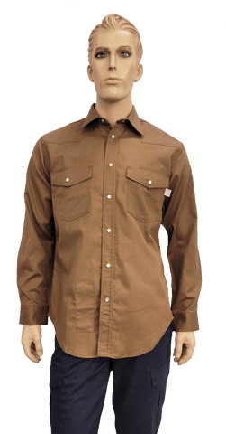 Flame Resistant Ripstop Snap Shirt Grizzly Bear