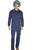 Flame Resistant Coverall Suit With Leg Zippers Navy