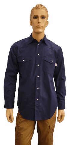 Flame Resistant Ripstop Snap Shirt Navy