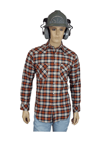 Flame Resistant Western Russet Plaid Snap Shirt