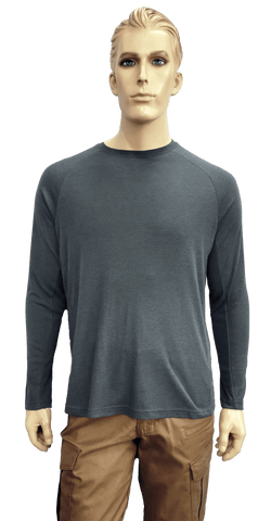 Flame Resistant Inherent Lightweight Raglan Shirt Charcoal