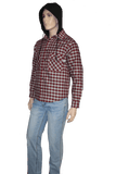 Flame Resistant Red Plaid Snap Shirt Jacket