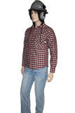 Flame Resistant Red Plaid Snap Shirt Jacket