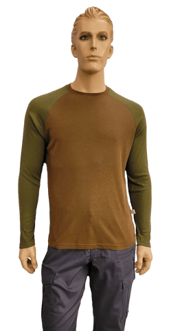 Flame Resistant Inherent Lightweight Baseball Shirt Grizzly/Moss