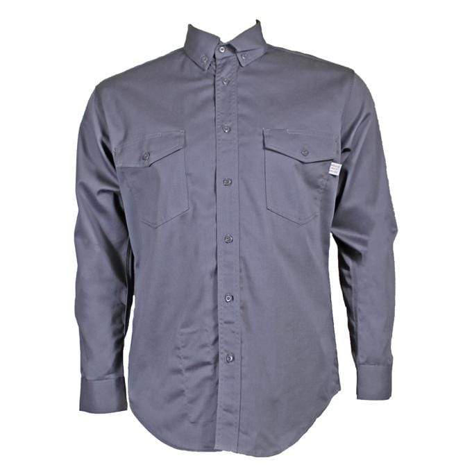  Knox FR Shirts for Men, Gray Plaid Flame Resistant Shirt with  Metal Buttons