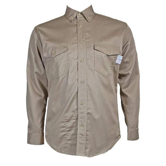 Flame Resistant Button Down Shirt Khaki - Main Image