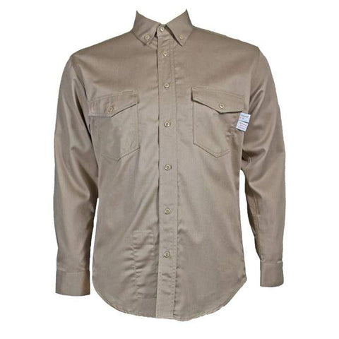 Flame Resistant Button Down Shirt Khaki