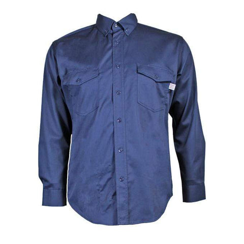 Flame Resistant Button Down Shirt Navy