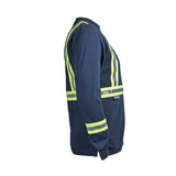 Flame Resistant Reflective Long Sleeve Shirt Navy