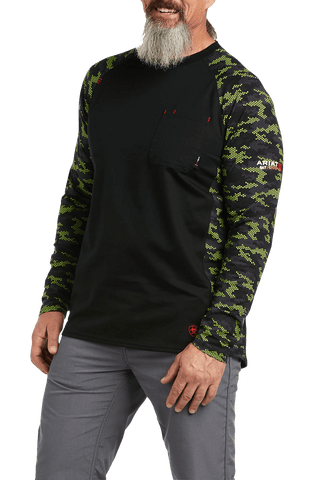 Ariat Flame Resistant Stretch Camo Baseball Shirt