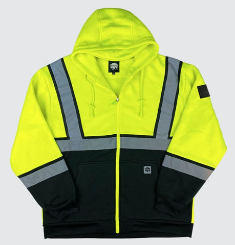 Buffalo Hi-Viz Zippered Hooded Sweatshirt
