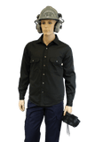 Flame Resistant Black Snap Shirt Jacket