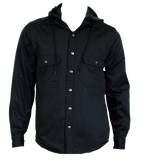 Flame Resistant Black Snap Shirt Jacket