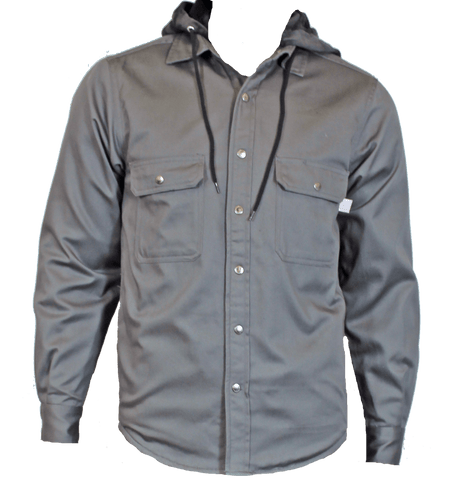 Flame Resistant Charcoal Snap Shirt Jacket