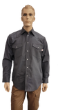 Flame Resistant Ripstop Snap Shirt Charcoal