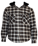 Flame Resistant Espresso Plaid Snap Shirt Jacket