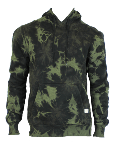 Flame logo grey shop tie dye pullover hoodie