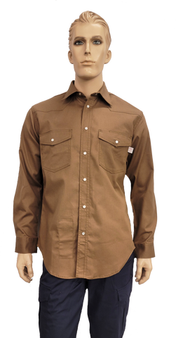 Flame Resistant Ripstop Snap Shirt Grizzly Bear