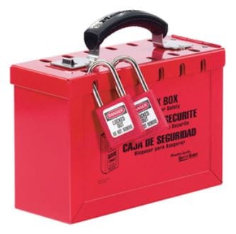 Master Lock Red Steel Lock Box