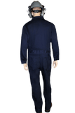 Flame Resistant Coverall Suit With Leg Zippers Navy