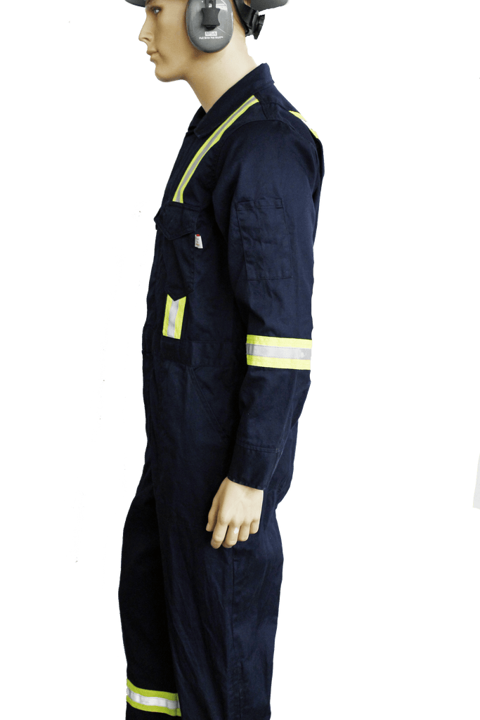 Flame Resistant (FR) Reflective Coveralls w/Leg Zippers Oil and Gas