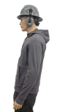 FR GRAVITY COTTON HOODIE ZIP CHARCOAL