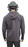 FR GRAVITY MODACRYLIC HOODIE ZIP CHARCOAL