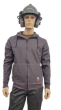 FR GRAVITY MODACRYLIC HOODIE ZIP CHARCOAL