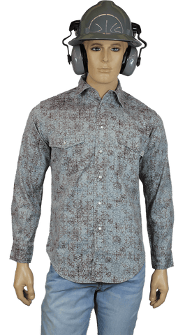 Flame Resistant Western Stonewash Snap Shirt