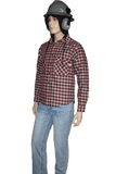 Flame Resistant Red Plaid Snap Shirt Jacket