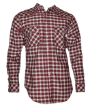 Flame Resistant Western Red Plaid Snap Shirt