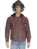 Flame Resistant Red Plaid Snap Shirt Jacket