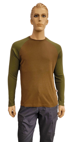 Flame Resistant Inherent Lightweight Baseball Shirt Grizzly/Moss