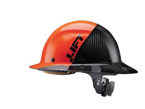 LIFT DAX CARBON FIBER FULL BRIM HARD HAT-ORANGE