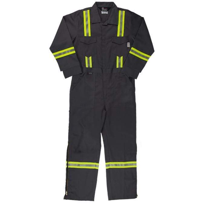Flame Resistant (FR) Reflective Coveralls w/Leg Zippers Oil and Gas