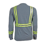 Flame Resistant Reflective Long Sleeve Shirt Gray